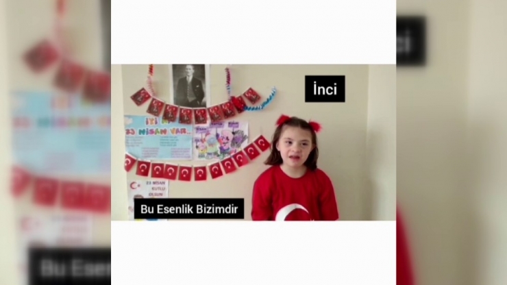 Down Sendromlu Çocuklar 23 Nisan’ı Evden Şiir Okuyarak Kutladı