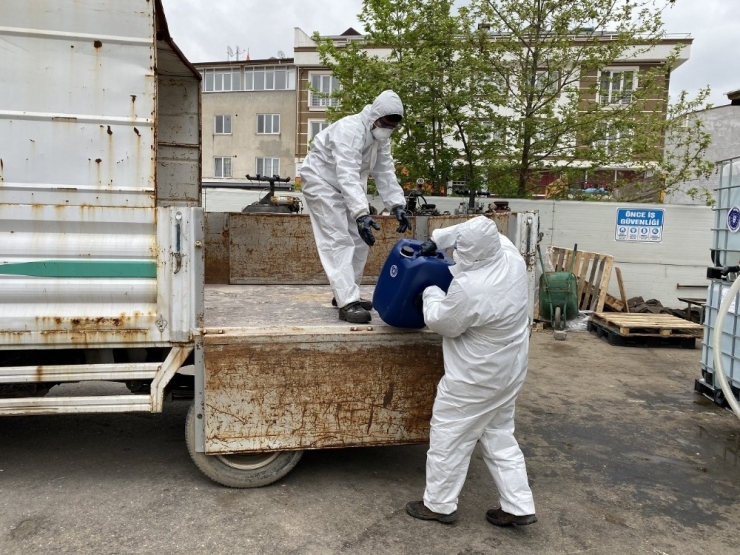 Büyükşehir’den İlçelere Dezenfektan Desteği