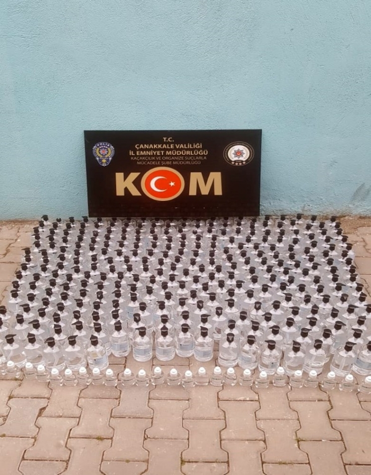 Çanakkale’de 500 Litre Sahte Dezenfektan Ele Geçirildi
