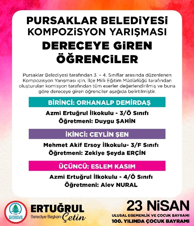Pursaklar’da Ödüllerle Dolu Kompozisyon Yarışması