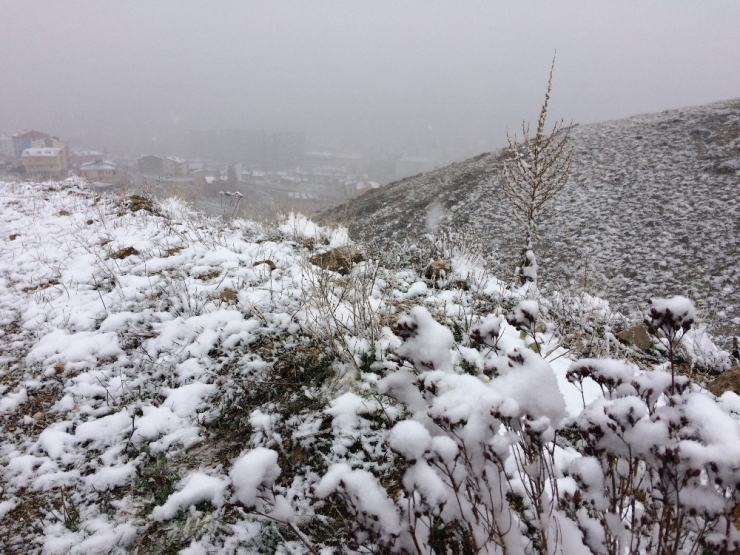 Bayburt’ta Nisan Ayının Sonuna Doğru Kar Yağışı