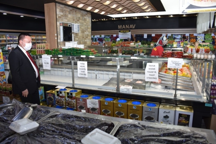 Başkan Beyoğlu Marketleri Denetledi