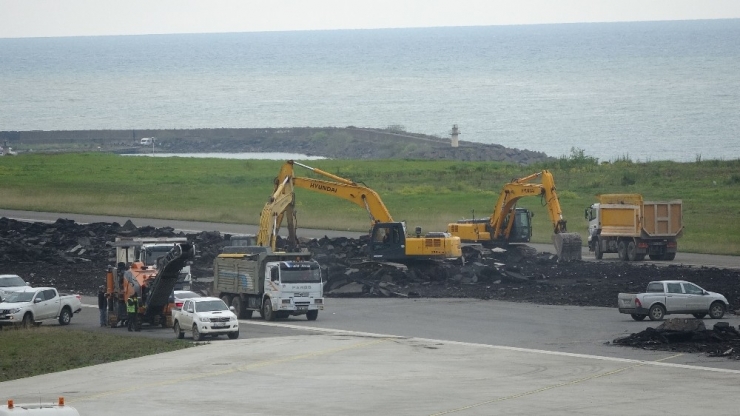 Onarıma Alınan Trabzon Havalimanı Pisti Geri Dönüşüme Kazandırılacak
