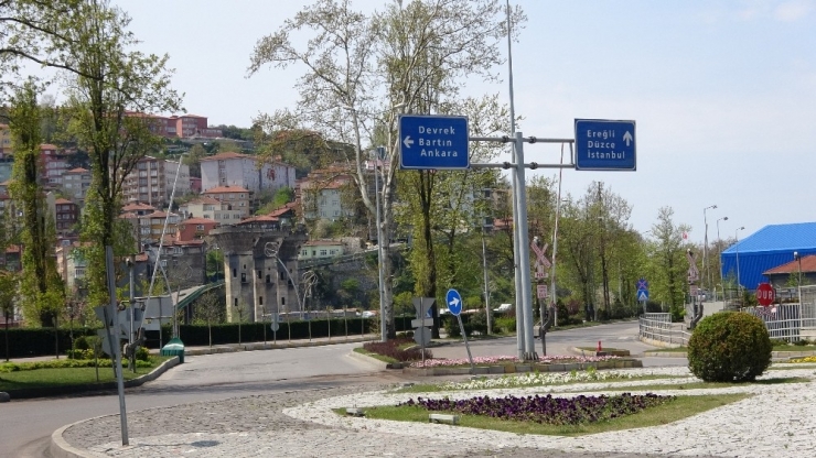 Zonguldak’ta Kısıtlamanın 4’üncü Gününde Sokaklar Boş Kaldı