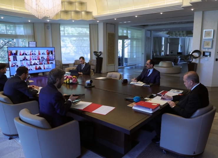 Cumhurbaşkanlığı Kabinesi Video Konferansla Toplandı