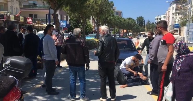 Trafik Kazasında Bir Kişi Yaralandı, Meraklı Vatandaşlar Sosyal Mesafeyi Umursamadı
