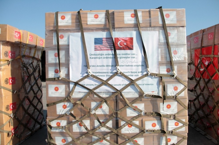 Abd’ye Yardım Götüren Uçak Havalandı