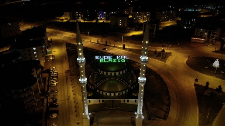 Elazığ’da Mahyalı "Evde Kal" Uyarısı