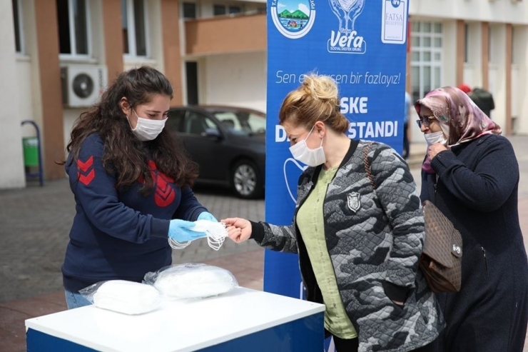 Fatsa’da 55 Bin Maske Dağıtıldı