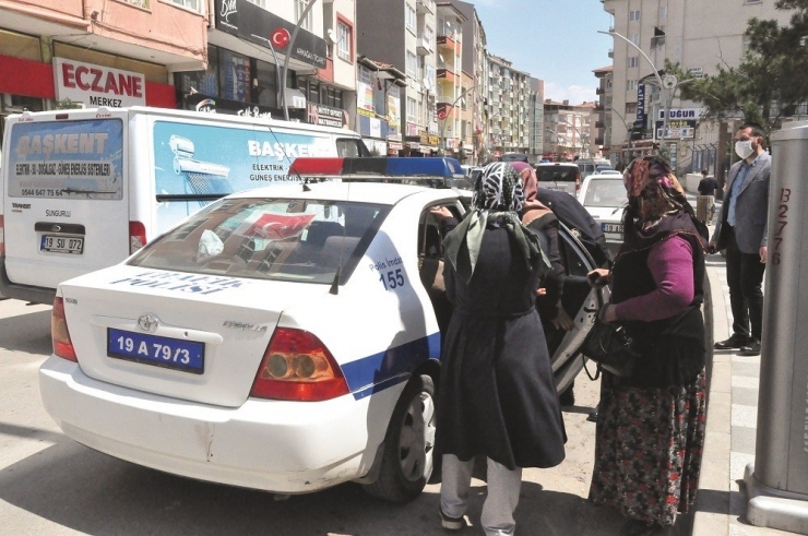 Sungurlu’da Polis Ve Bekçinin Zorlu ’Korona’ Mesaisi