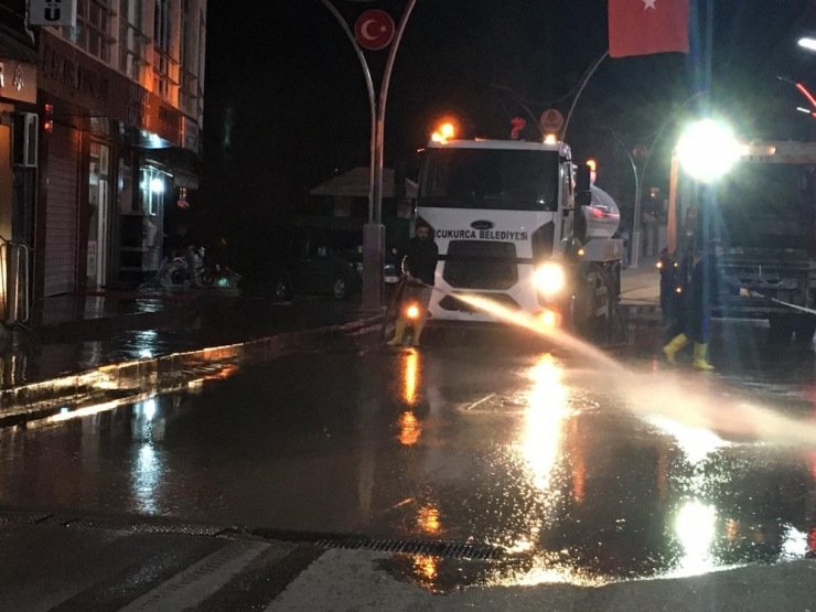 Çukurca Belediyesinden Dezenfekte Çalışması