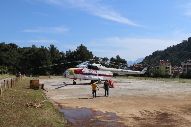 Muğla’da Yangın Helikopterleri Göreve Başladı