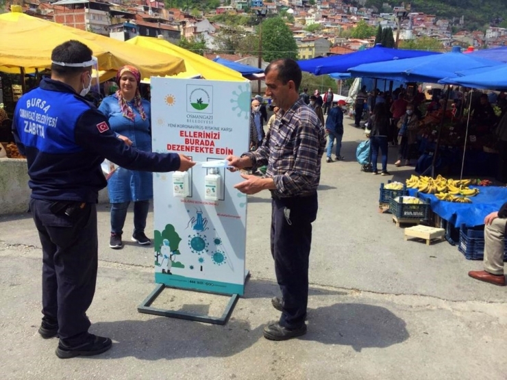 Osmangazi Belediyesi, Pazar Yerlerinde Tedbiri Elden Bırakmıyor