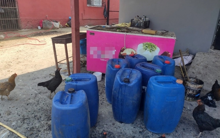 Adana’da 7 Bin 425 Litre Kaçak İçki Ele Geçirildi