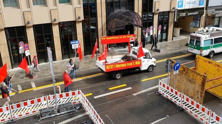 Almanya’da Sosyal Mesafeli 1 Mayıs Yürüyüşü