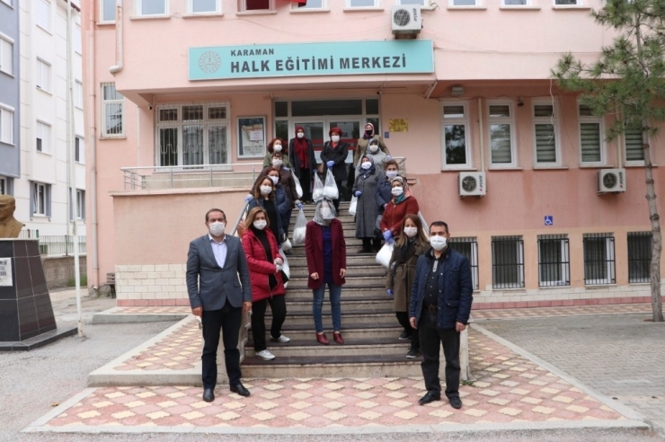 Halk Eğitim Merkezi Maske Üretimine Başladı
