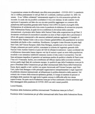 Rusya’dan İtalya’ya Mektup: “Ambargoları Kaldırın”