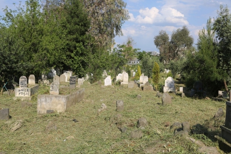 Cizre Belediyesi Mezarlık Temizleme Ve Bakım Çalışması Başlattı