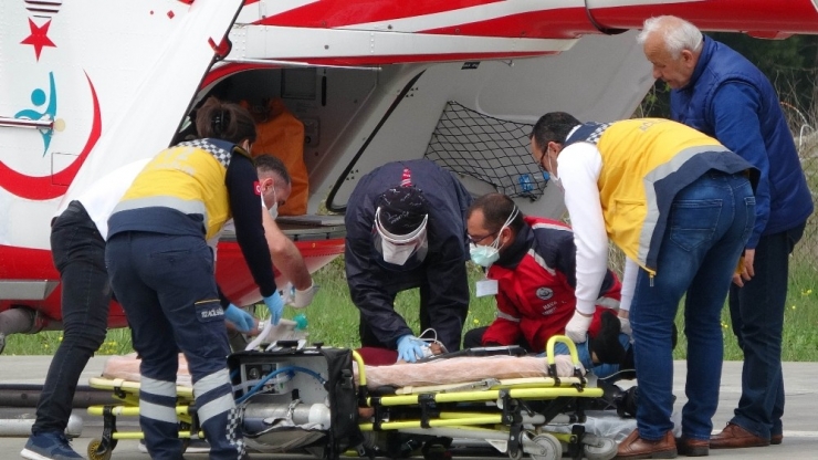 Kalbi Duran Hastanın Yardımına Ambulans Helikopter Yetişti