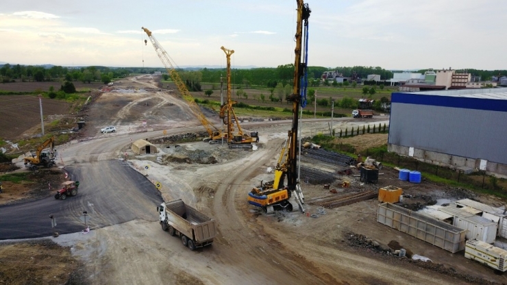 Yıl Sonunda Hizmete Açılacak Kuzey Marmara Otoyolu Havadan Görüntülendi