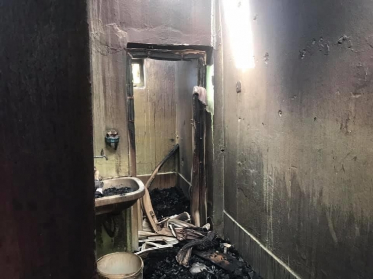 Çıkan Yangında Bir Ev Tamamen Kül Oldu