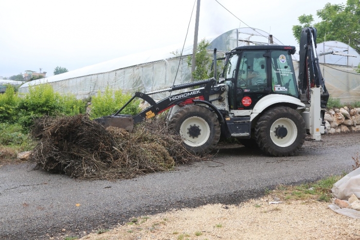 Erdemli’de Çiftçilerin Bahar Temizliğine Belediye Desteği