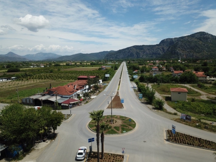 Ortaca’da Sokağa Çıkma Kısıtlaması Drone İle Havadan Görüntülendi