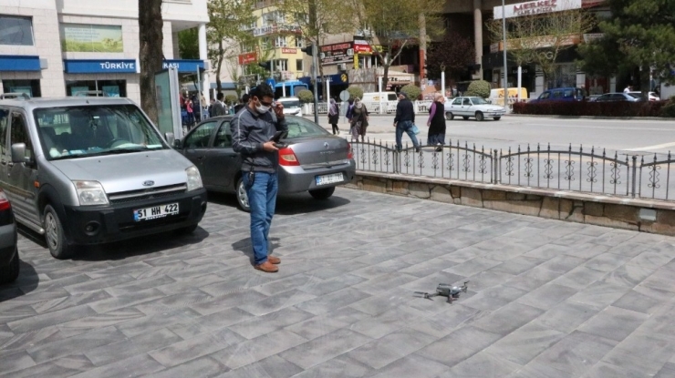 Niğde’de ’Drone’ İle Sosyal Mesafe Denetimi