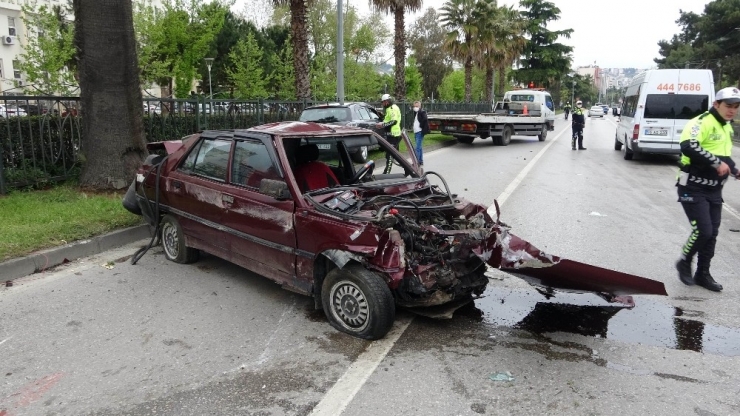 Samsun’da Otomobil Takla Attı: 1 Yaralı