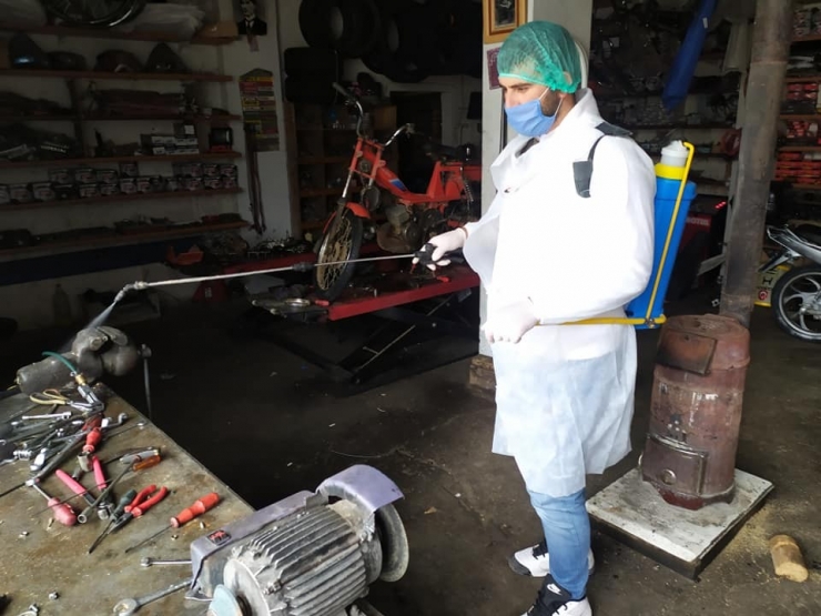 Arpalı’da Dezenfeksiyon Mesaisi