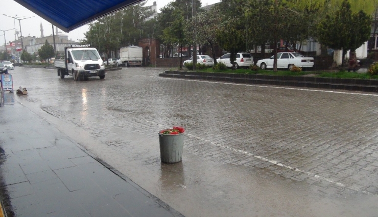 Ahlat’ta Şiddetli Yağış Etkili Oldu