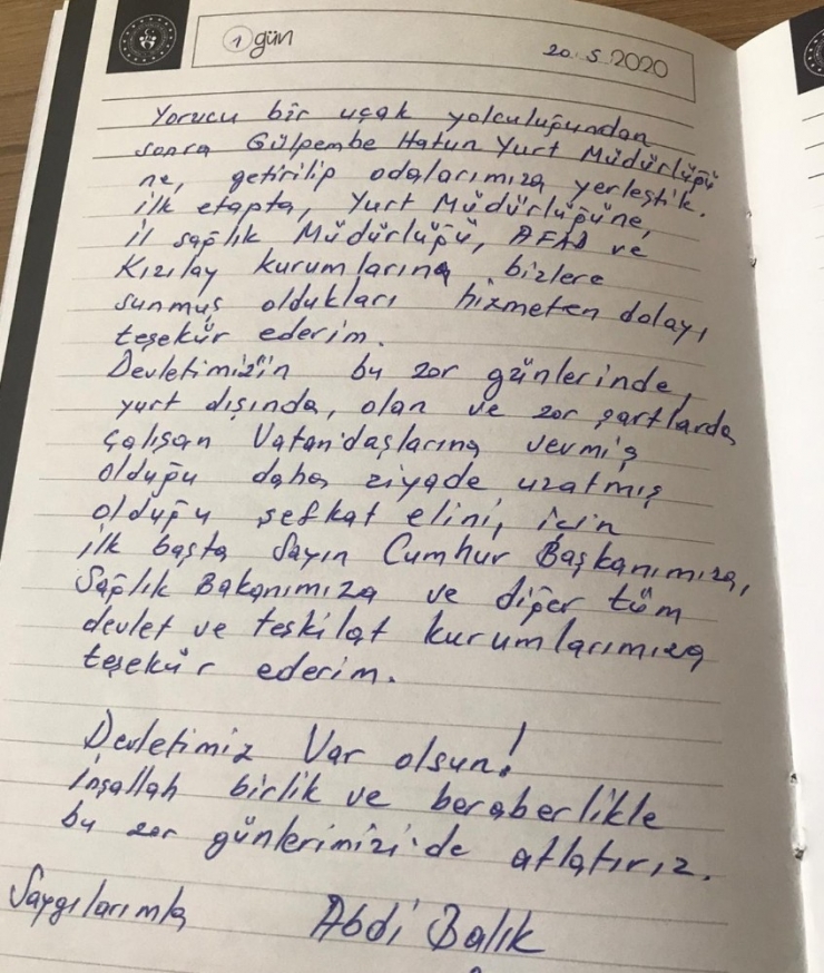 Karantinada Kalanlar Arkalarından Teşekkür Mektupları Bıraktılar
