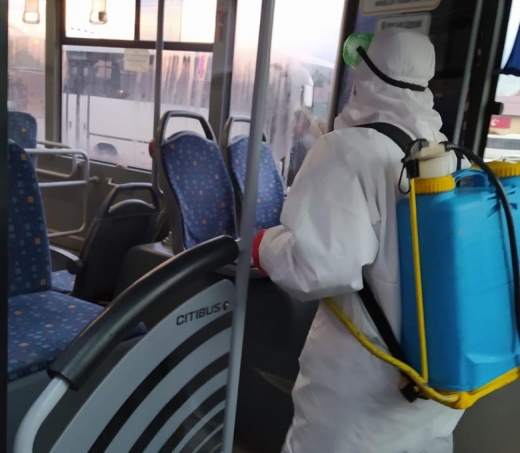 Malatya’da Toplu Taşımada Dezenfekteye Devam