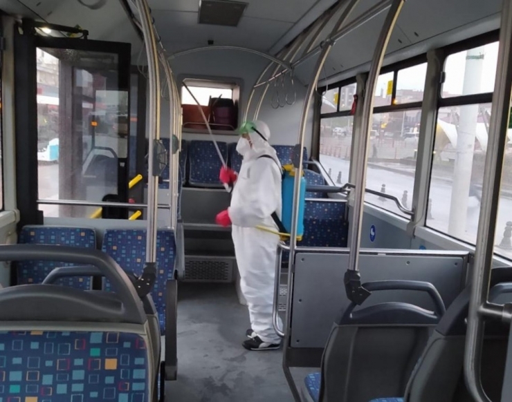 Malatya’da Toplu Taşımada Dezenfekteye Devam