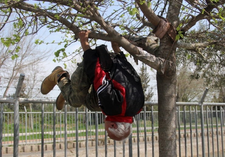 Ağaca Baş Aşağı Asılan Yaşlı Adam Polisi Alarma Geçirdi