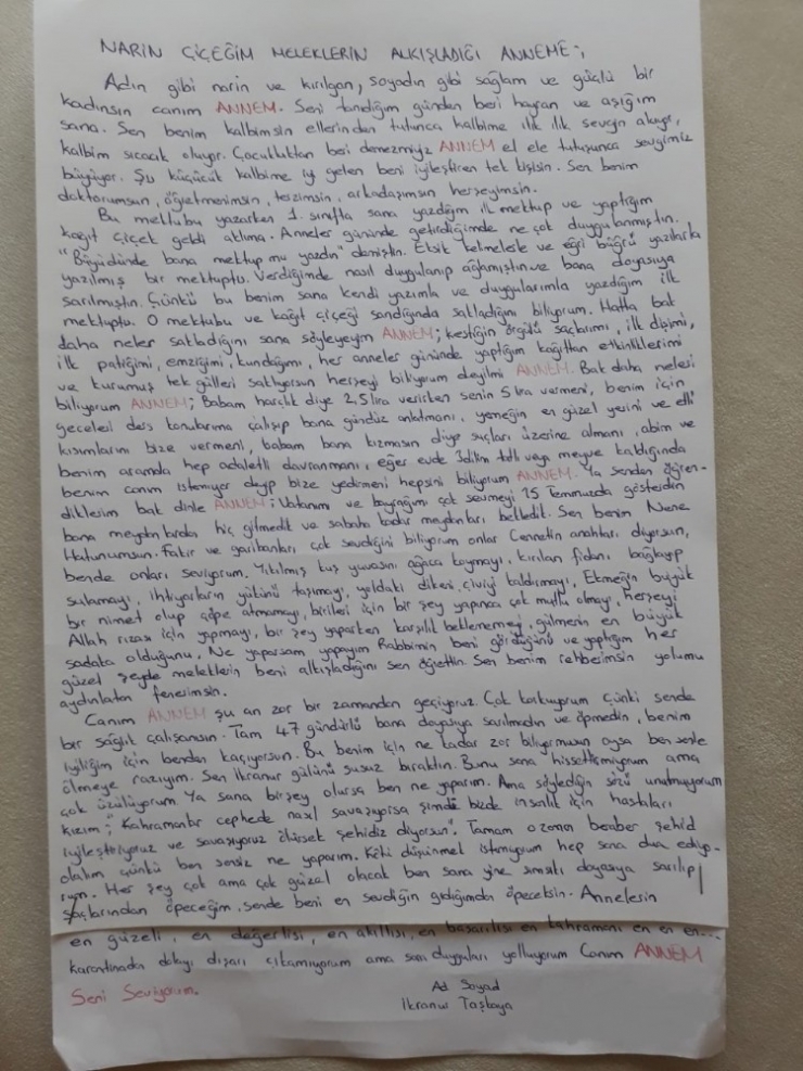 Anneler Günü Nedeniyle Mektup Yarışması Düzenledi