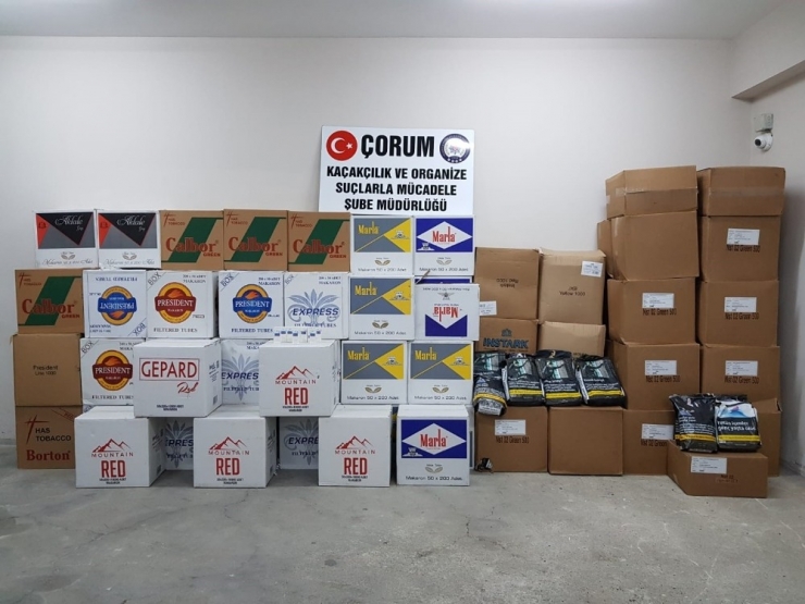 Çorum’da 500 Bin 600 Makaron Ele Geçirildi