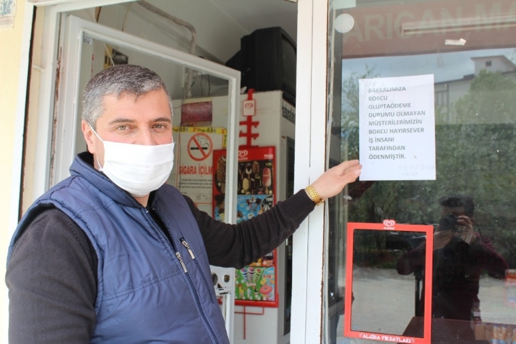 Gizli Hayırsever Bakkala Girdi, 10 Bin Tl’lik Borcu Kapattı