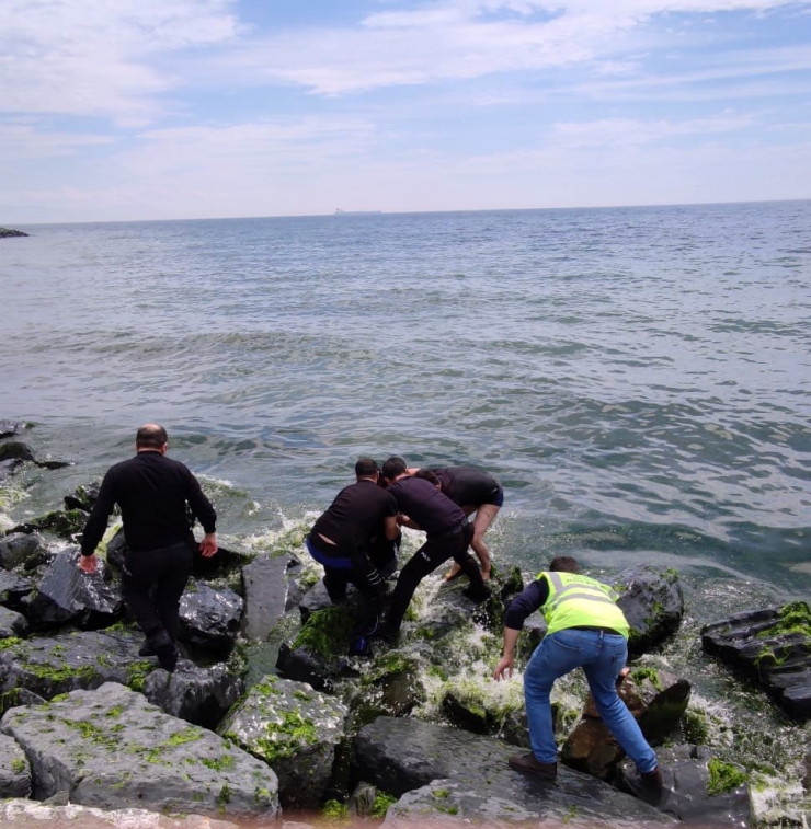 Denize Atlayarak İntihar Girişiminde Bulunan Kadını Polisler Kurtardı