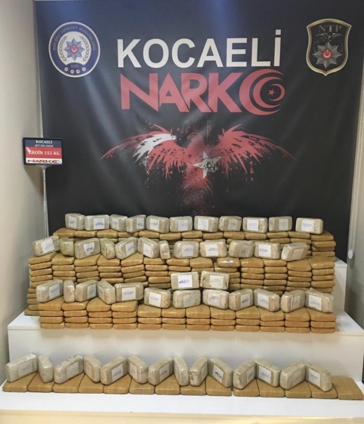 Kocaeli Tem’de Durdurulan Tırda 155 Kilo Eroin Ele Geçirildi