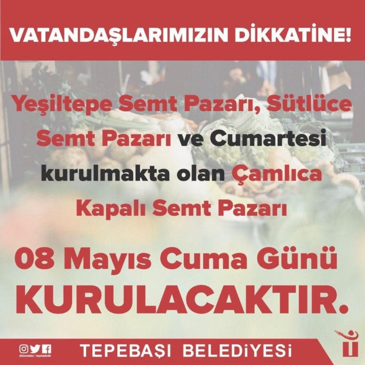 Semt Pazarları Cuma Günü Kurulacak