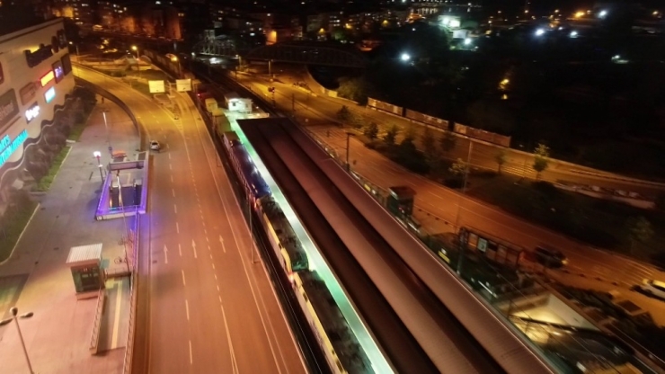 Marmaray’dan İki Kıta Arası Geçiş Yapan Yük Treni Havadan Görüntülendi