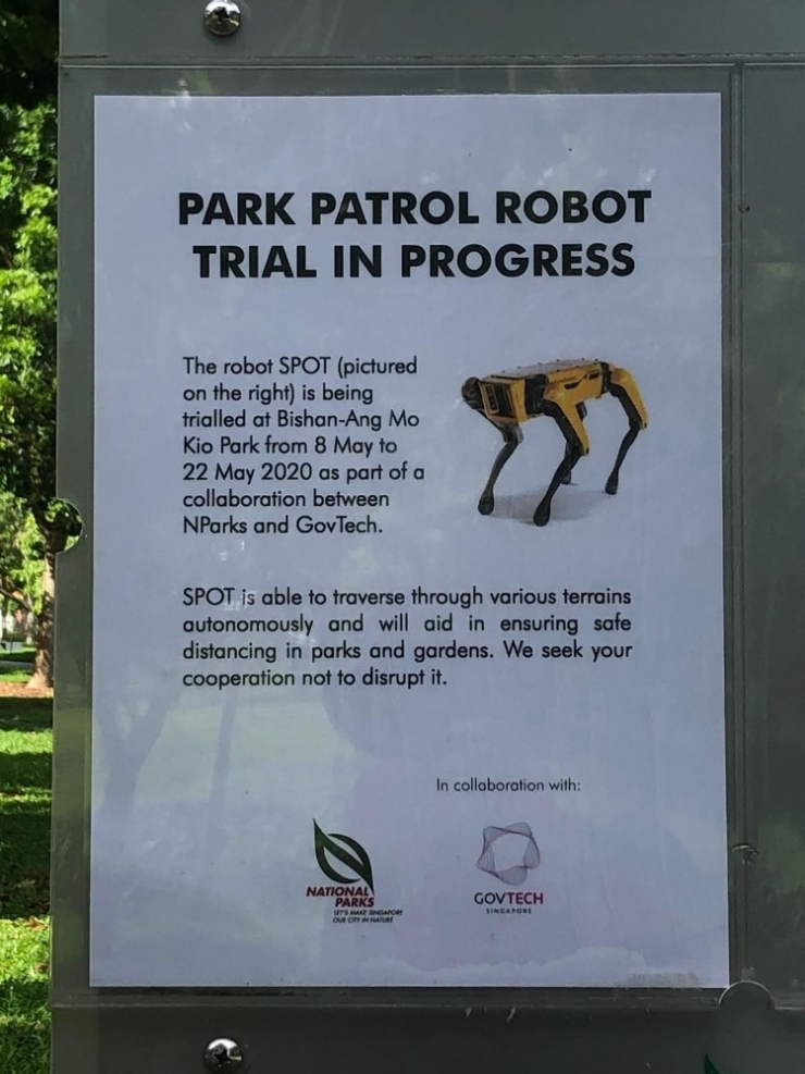 Singapur’dan Koronaya Karşı “Robot Köpek” Önlemi