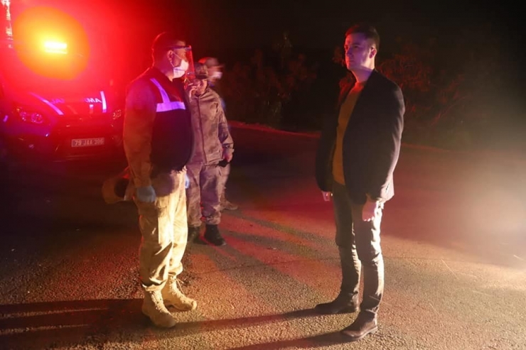 Kaymakam Kırçuval’dan Gece Yol Kontrol Denetimi