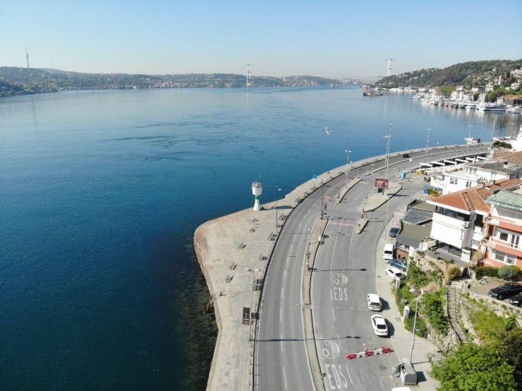 Sokağa Çıkma Kısıtlaması Sonrası Bebek Sahili Bomboş Kaldı