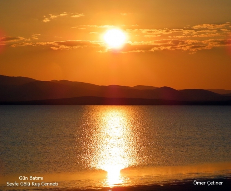 Gün Doğumundan, Gün Batımına Seyfe Gölü’nde Kuşlar Renkli Görüntüler Oluşturdu