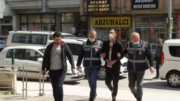 Çaldığı Malzemelerle Otel Odasında Yakalanan Zanlı Adliyeye Sevk Edildi