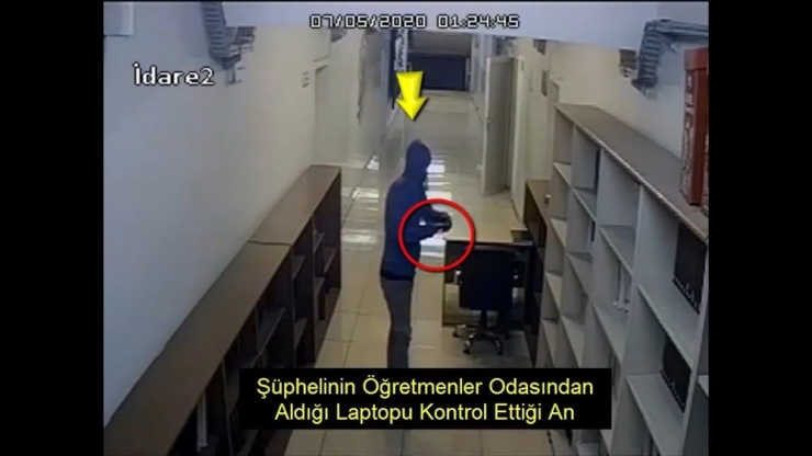 Okuldaki Hırsızlık Anı Kamerada