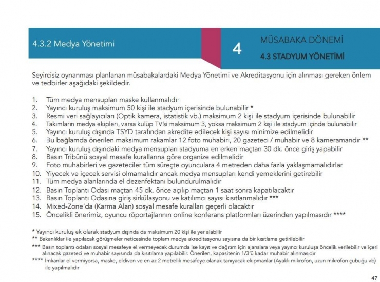 Tff Sağlık Kurulu, Futbola Dönüş Öneri Protokolü’nün Tamamını Açıkladı