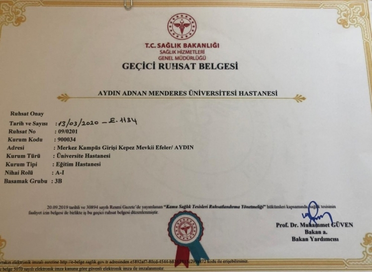 Adü Hastanesi’nde Palyatif Bakım Merkezi Açılacak